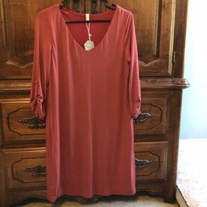 NWT Maternity nursing Pinkblush rust orange dress